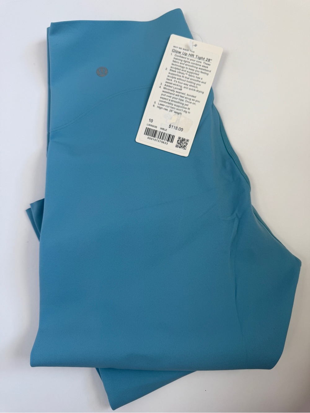 NWT Lululemon Glow Up High-Rise Tight 28" in Washed Blue Size 10